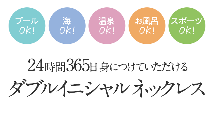 【金属アレルギー対応】ダブル イニシャル ネックレス I