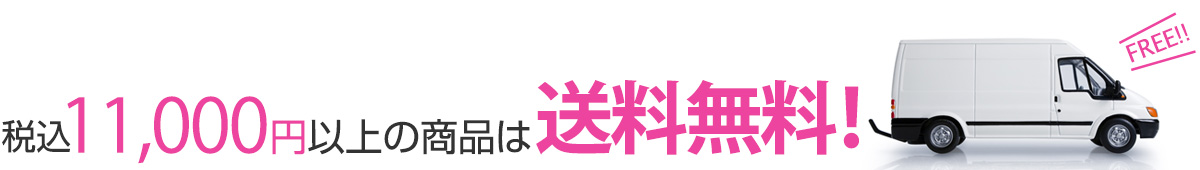 税込11,000円以上の商品は送料無料!