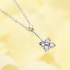 12月誕生石タンザナイト★Yラインフラワーネックレス