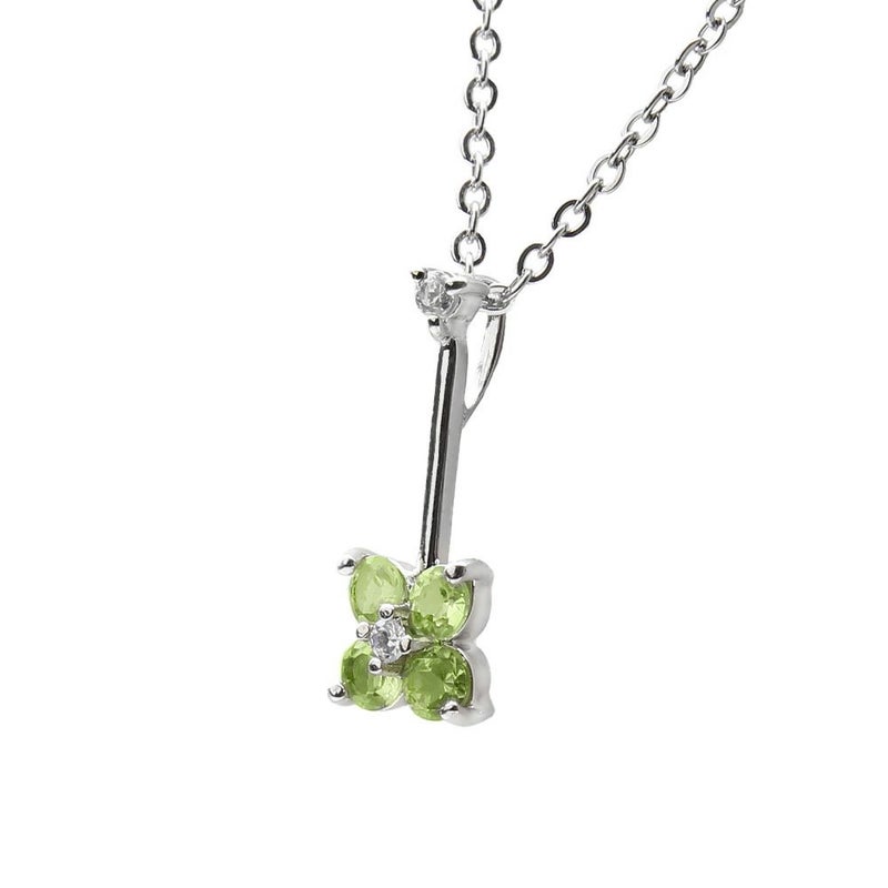 8月誕生石ペリドット★フラワーネックレス