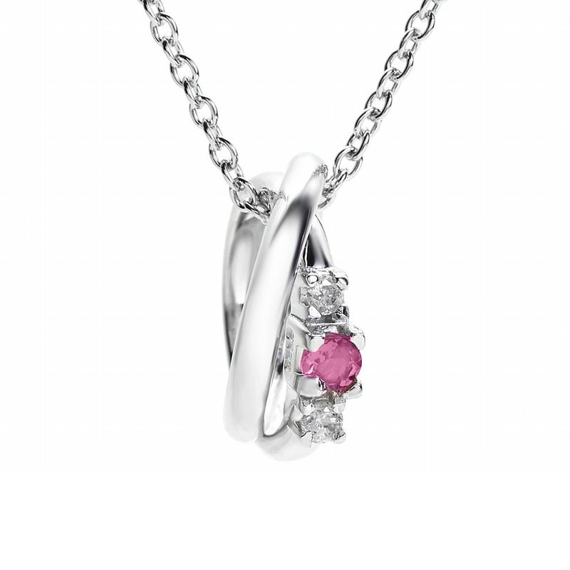 10月誕生石ピンクトルマリン★ベビーリングネックレス