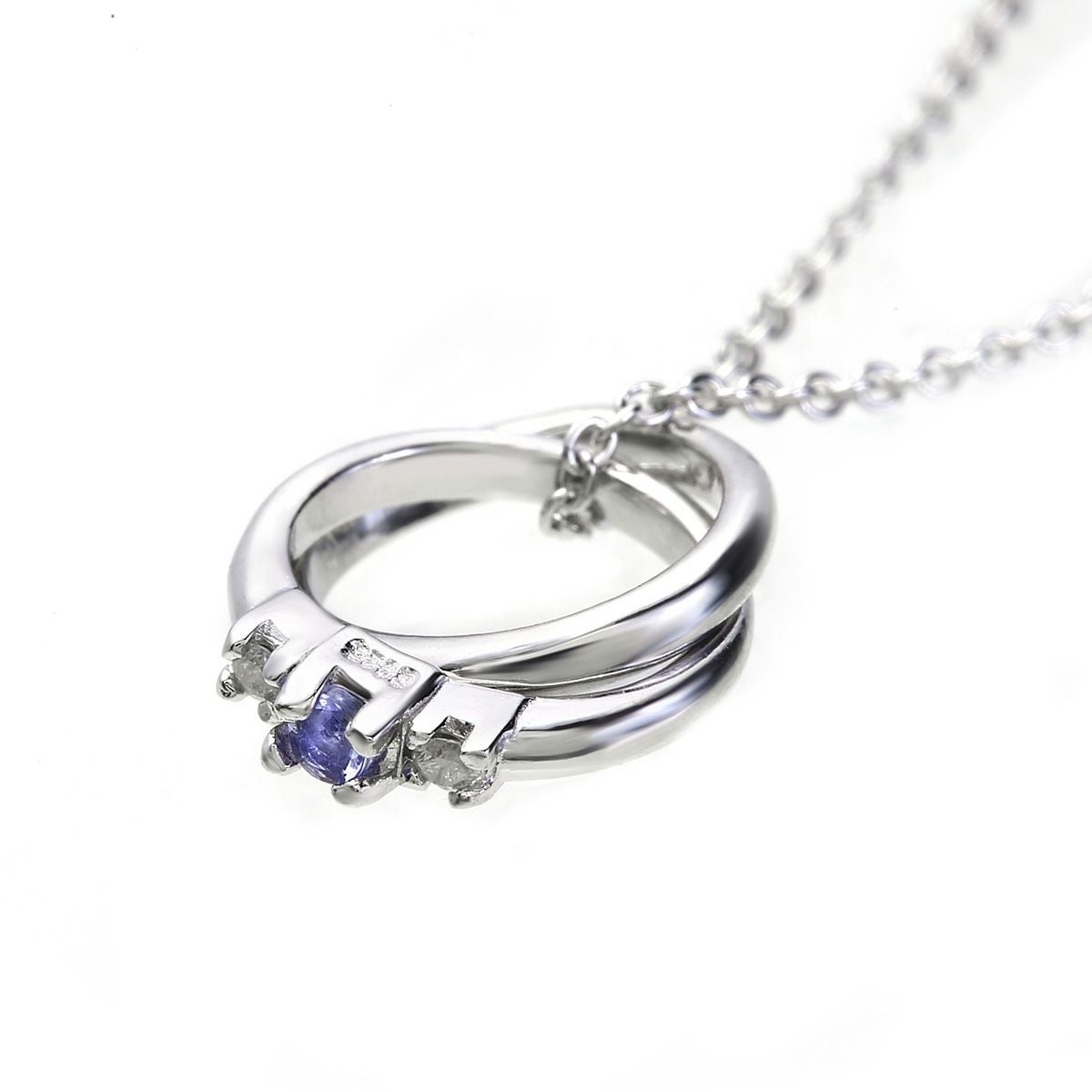 12月誕生石タンザナイト★ベビーリングネックレス