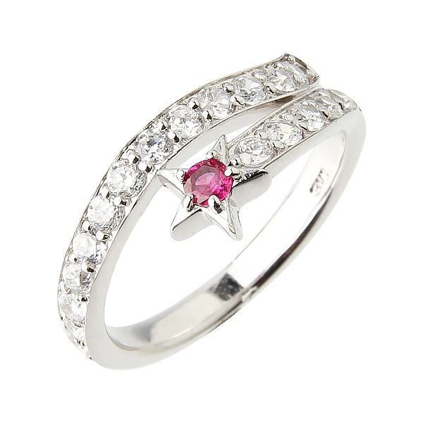 7月誕生石ルビー★スターデザインリング