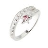 10月誕生石ピンクトルマリン★スターデザインリング