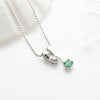 5月誕生石エメラルド★ダブルラインネックレス