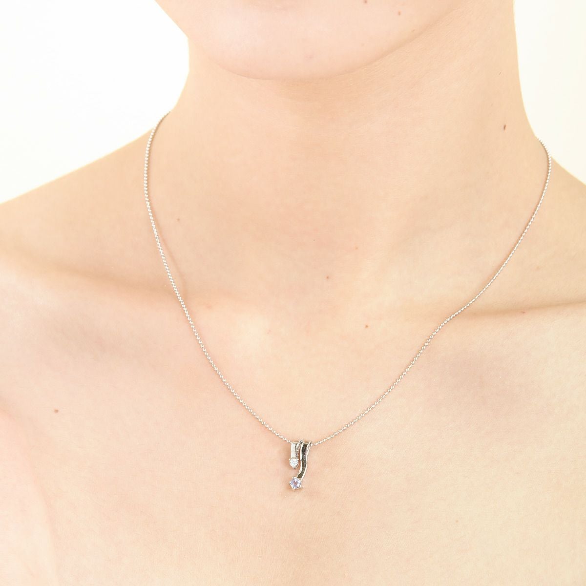 12月誕生石タンザナイト★ダブルラインネックレス