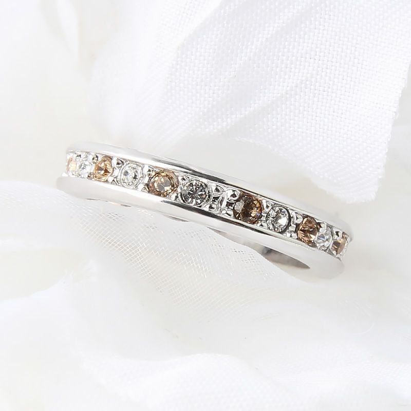 11月誕生石スワロフスキー★エタニティピンキーリング