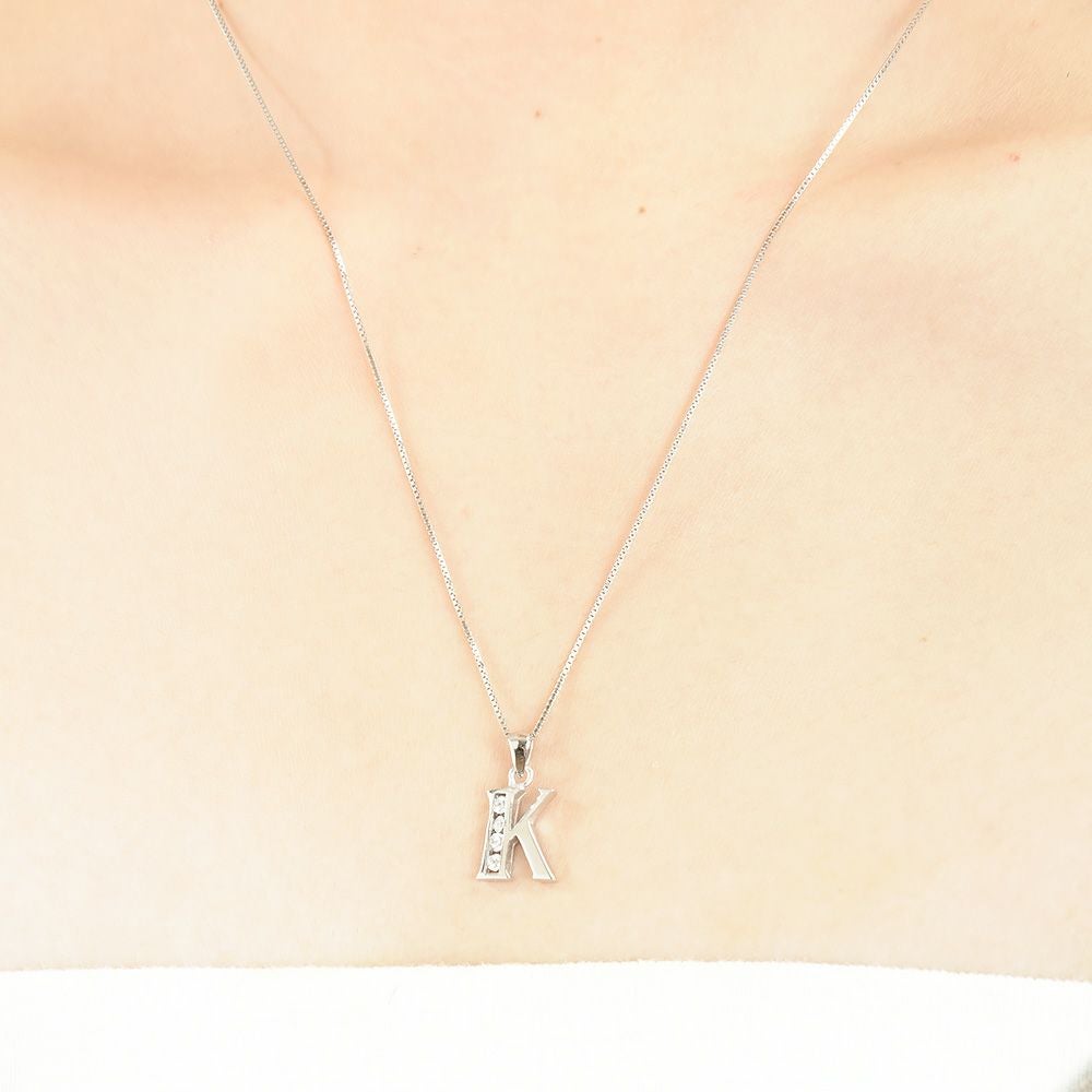 SVR925★イニシャルネックレス「K」