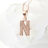 ダイヤパヴェ イニシャル N ネックレス
