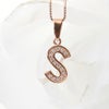 ダイヤパヴェ イニシャル S ネックレス