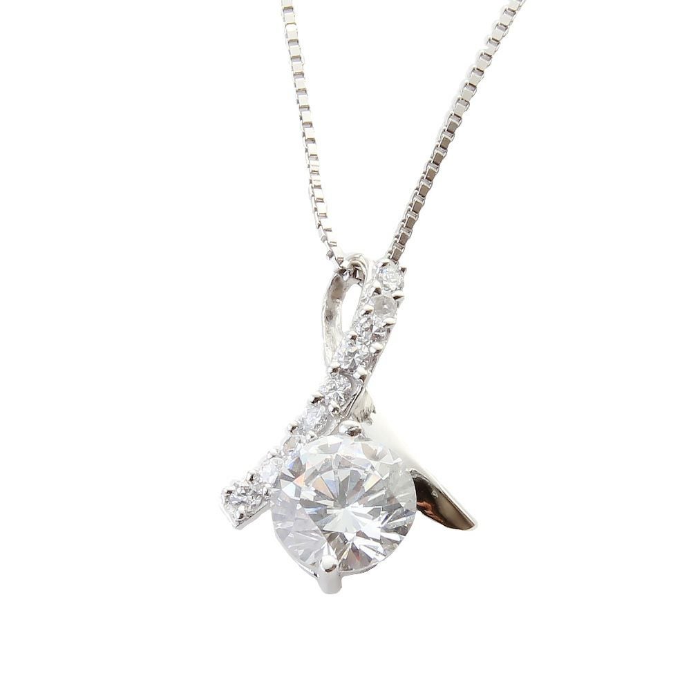 豪華1カラット★大粒Czダイヤモンドネックレス