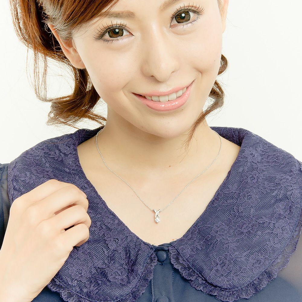 SVR925★ストリームラインCzダイヤネックレス