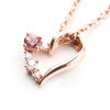 10月誕生石ピンクトルマリン★PGオープンハートネックレス