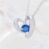 9月誕生石サファイヤ★SVR925ハートネックレス