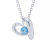 11月誕生石ブルートパーズ★SVR925ハートネックレス
