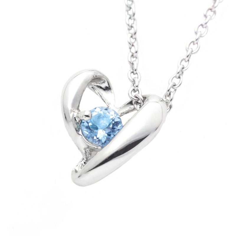 3月誕生石アクアマリン★SVR925ハートネックレス