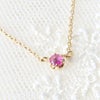 7月誕生石ルビー★一粒華奢ネックレス
