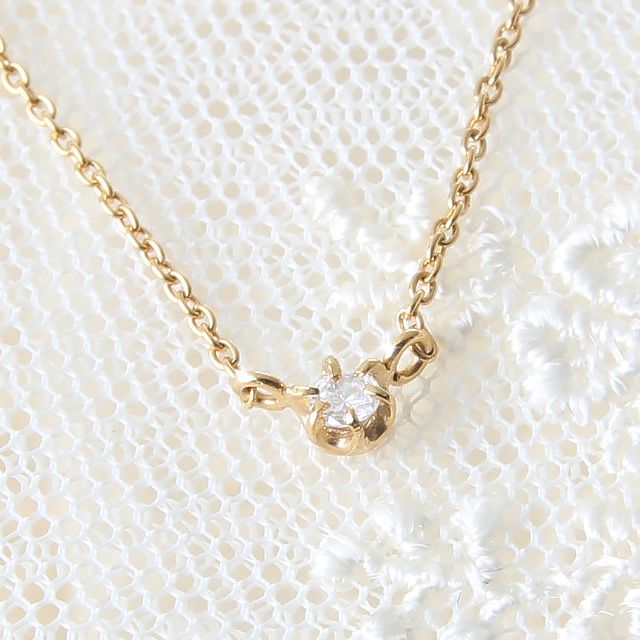 4月誕生石ダイヤモンド☆一粒華奢ネックレス | GiftBox.jp 公式