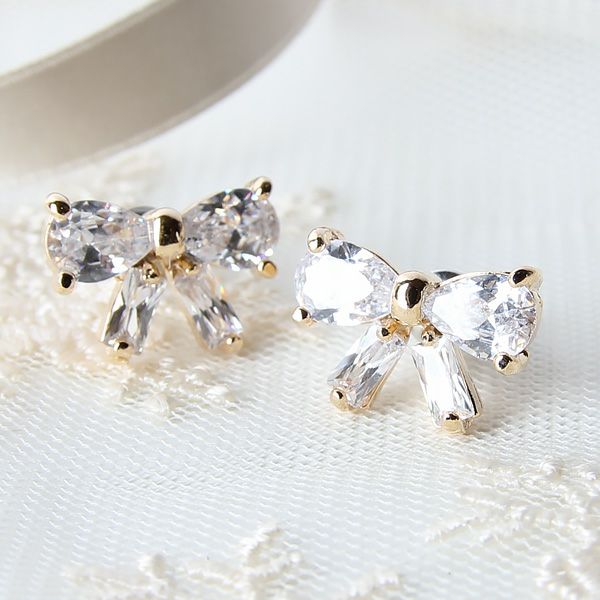 シャイニークリスタル★リボンピアス