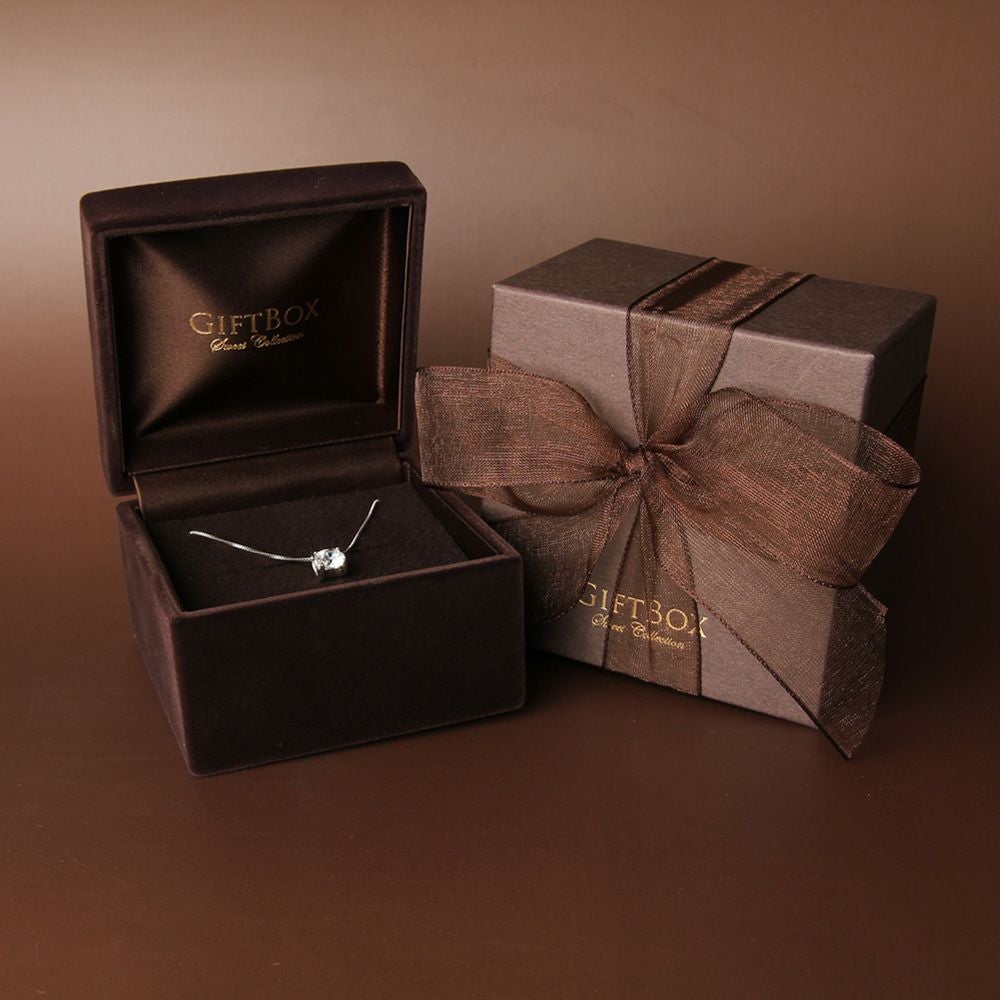 SVR925★1カラットCz立爪ネックレス