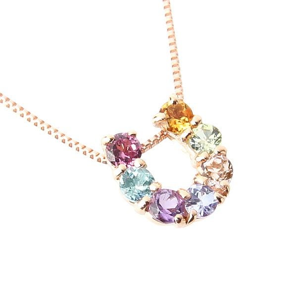 K10アミュレット☆馬蹄ネックレス | 誕生石 イニシャル レディース K10アミュレット☆馬蹄ネックレス | 誕生石 イニシャル レディース