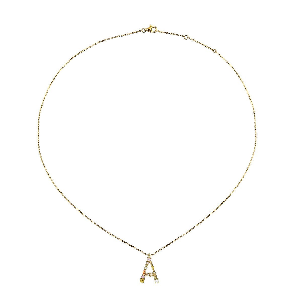 スワロフスキー★イニシャル【A】アミュレット ネックレス