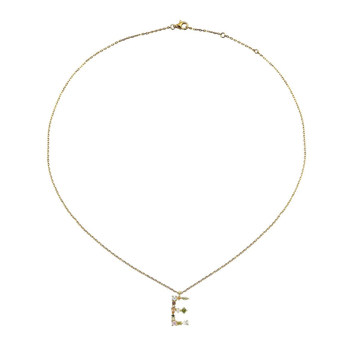 スワロフスキー★イニシャル【E】アミュレット ネックレス