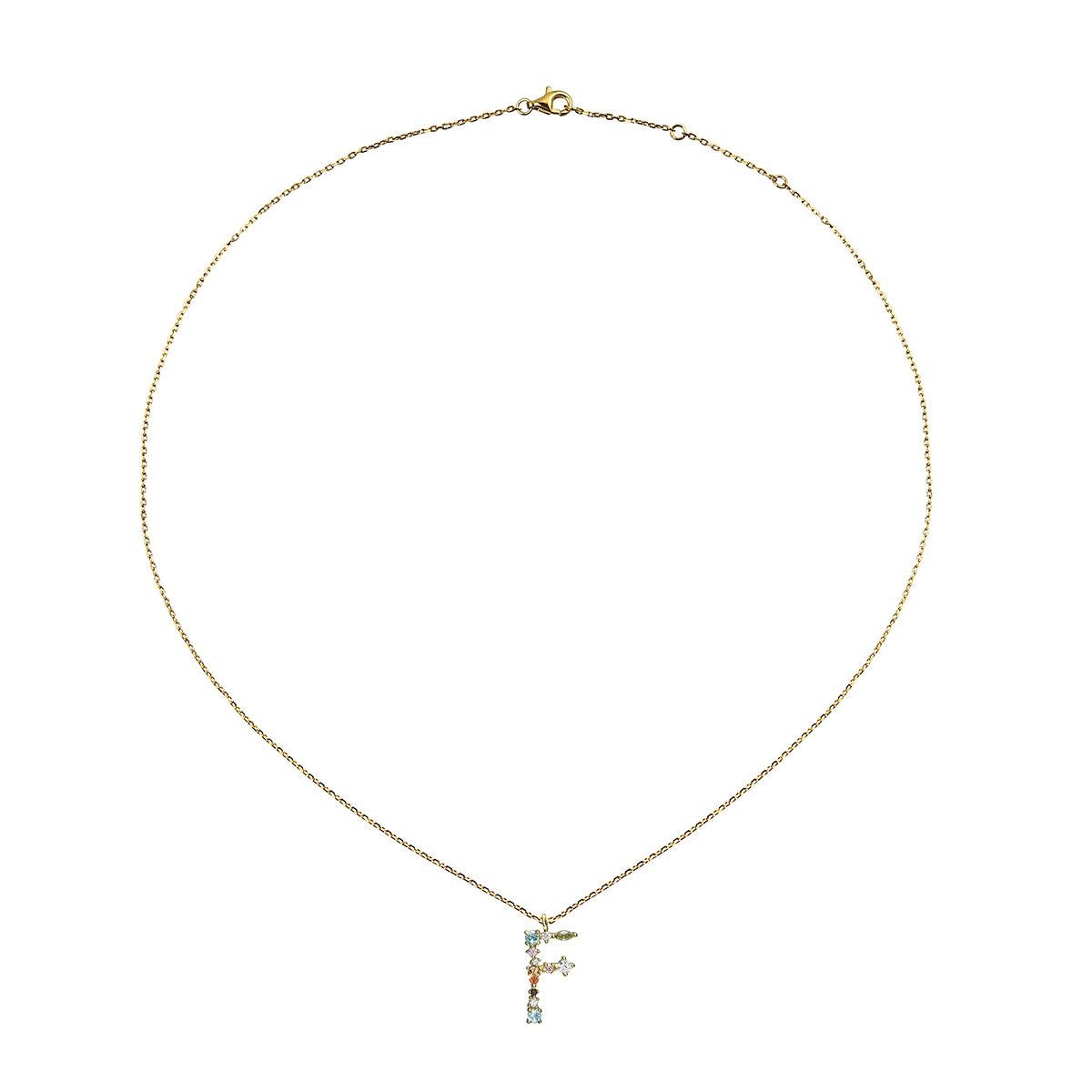 スワロフスキー★イニシャル【F】アミュレット ネックレス