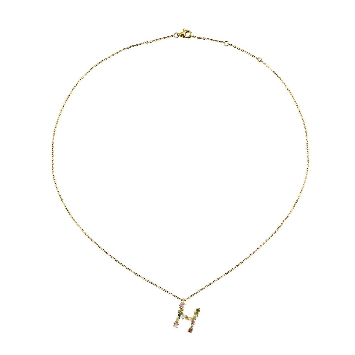 スワロフスキー★イニシャル【H】アミュレット ネックレス