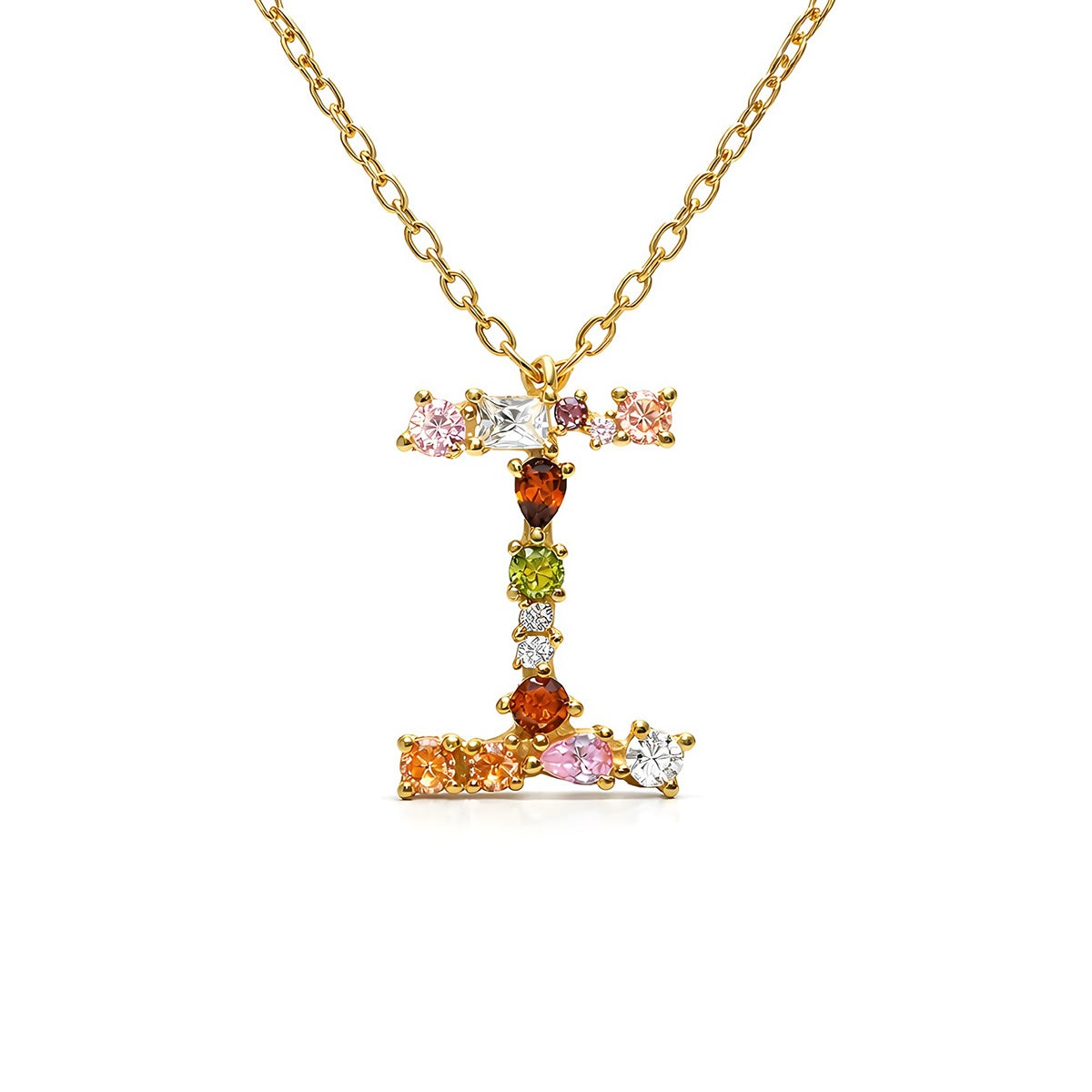 スワロフスキー イニシャル 【i】 アミュレット ネックレス