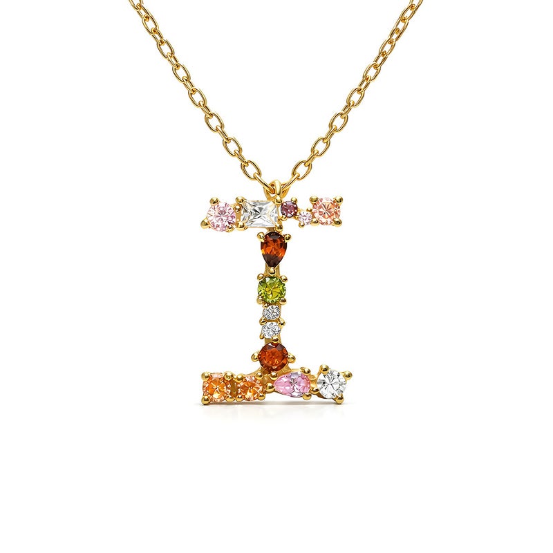 スワロフスキー イニシャル 【i】 アミュレット ネックレス