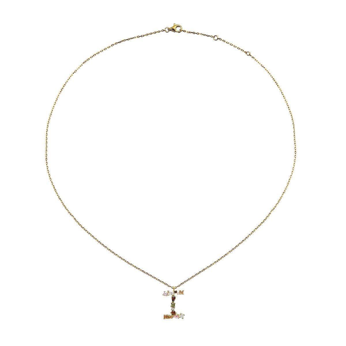 スワロフスキー★イニシャル【i】アミュレット ネックレス