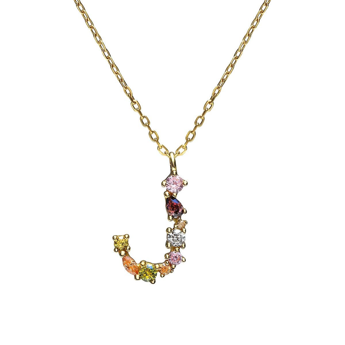 スワロフスキー★イニシャル【J】アミュレット ネックレス