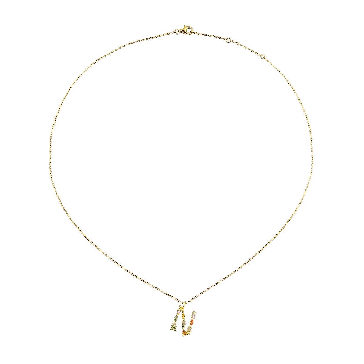 スワロフスキー★イニシャル【N】アミュレット ネックレス