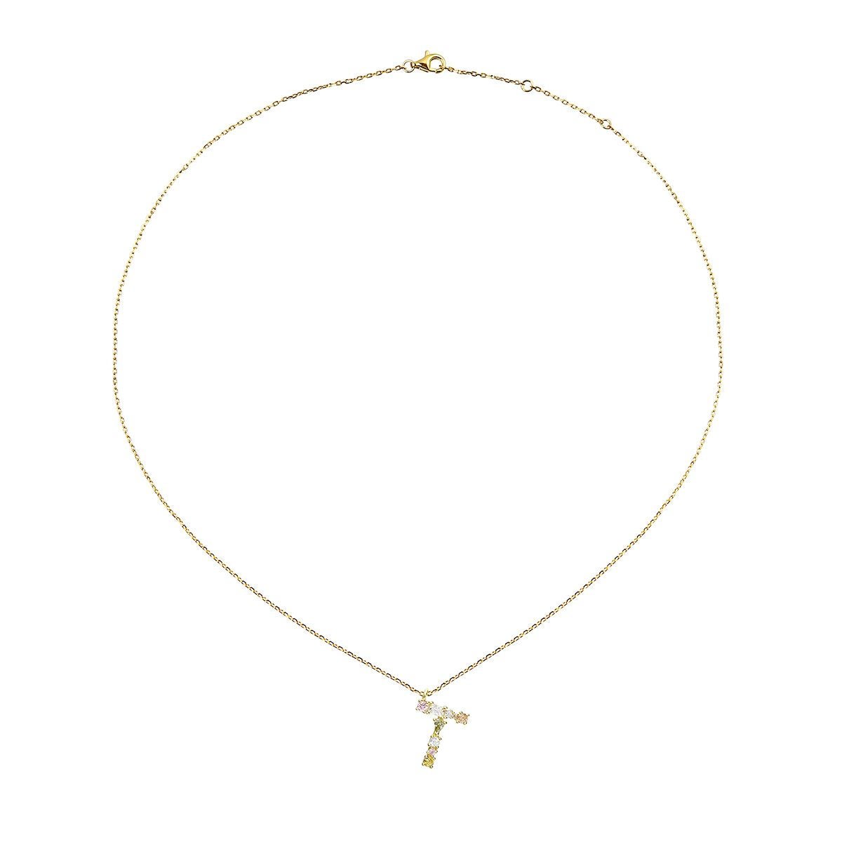 スワロフスキー★イニシャル【T】アミュレット ネックレス