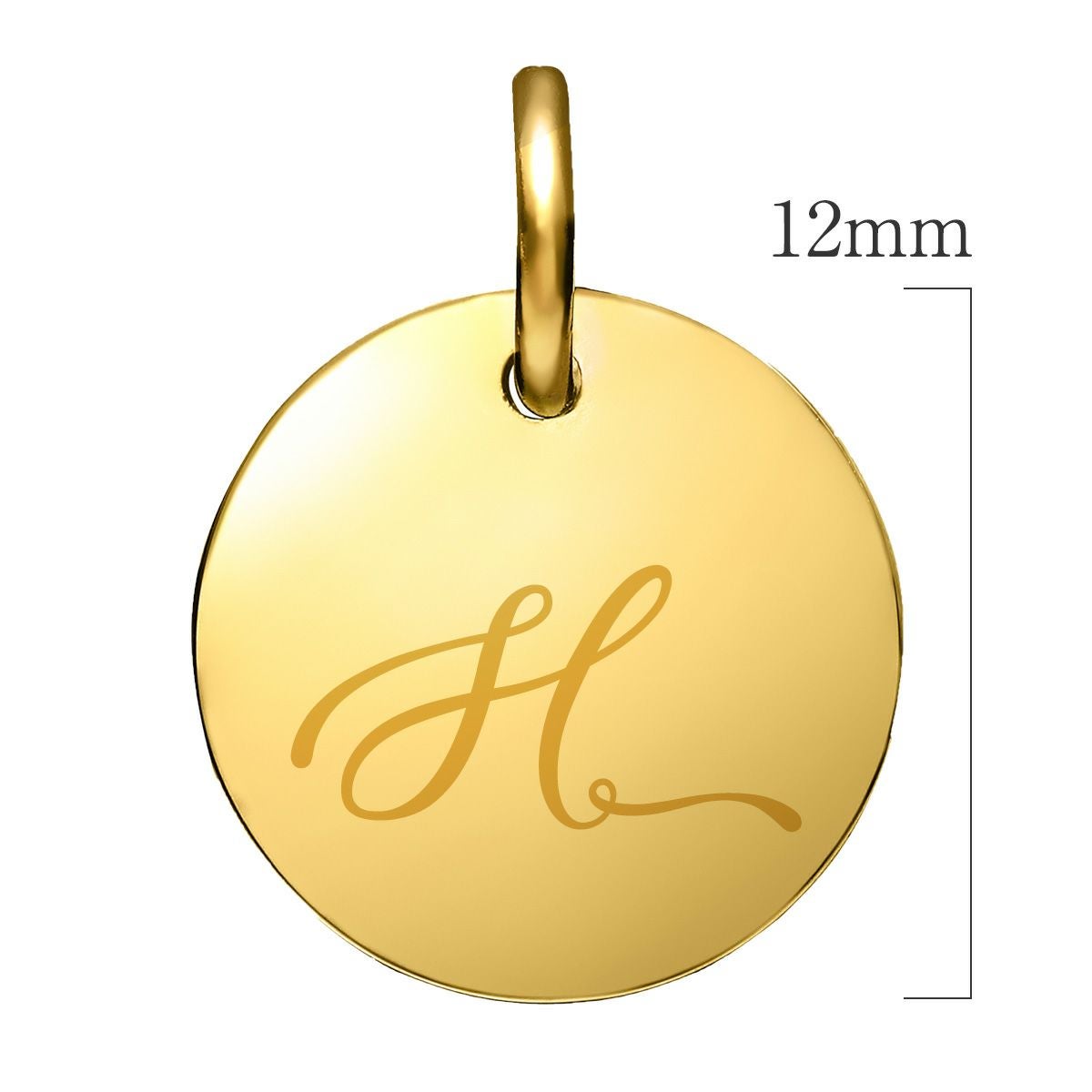 ダブルイニシャルネックレス【H】金属アレルギー対応