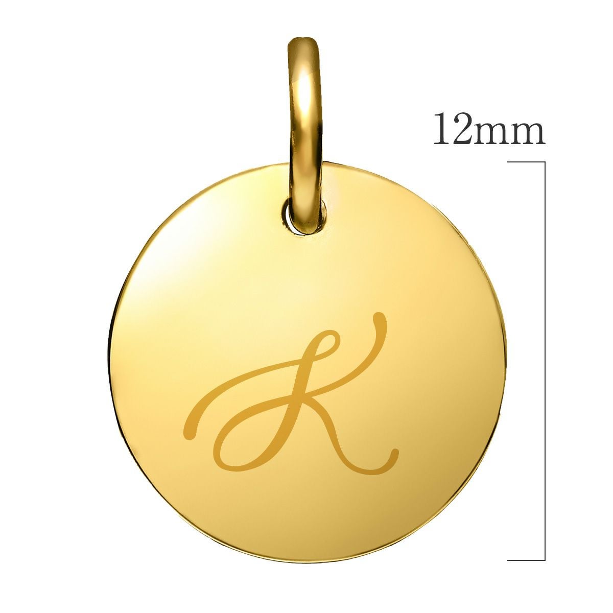 ダブルイニシャルネックレス【K】金属アレルギー対応