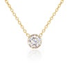 【金属アレルギー対応】1カラットCzネックレス（YG）